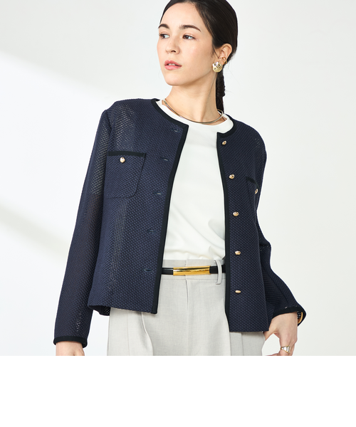 NOLLEY'S sophi ウォッシャブルラッセルカーデジャケット ウォッシャブルラッセルカーデジャケット｜ノーリーズの通販｜&mall