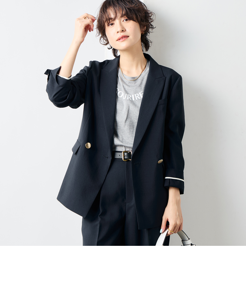 《セットアップ対応》ウォッシャブルライトドライシャンブレージャケット