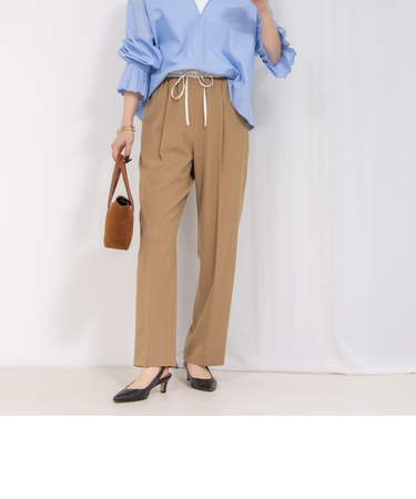 ウォッシャブルウエスト配色イージーパンツ