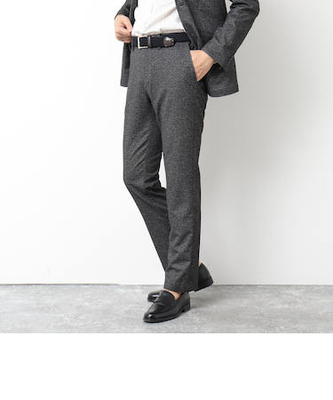 《ビジカジ/セットアップ対応》ドットサッカーストレッチパンツ 25SS