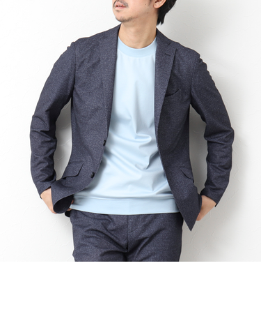 《ビジカジ/セットアップ対応》ドットサッカーストレッチジャケット 25SS