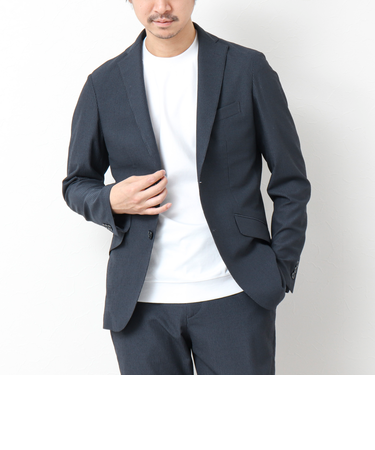 《ビジカジ/セットアップ対応》ドットサッカーストレッチジャケット 25SS