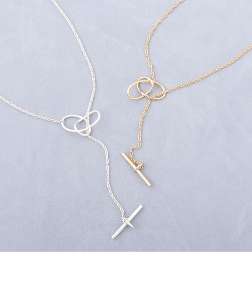 【grace grace/グラスグラス】ムスビY字ネックレス