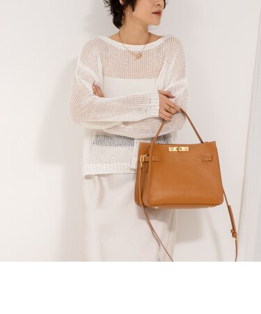 《手洗い可能》ギマ ポリ/リネン ボートネックプルオーバーニット