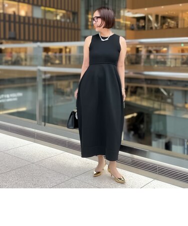 【松葉☆別注アイテム】体形カバー リブニットワンピース