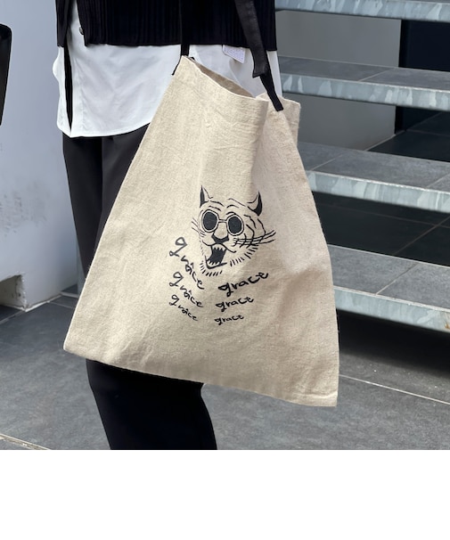 【grace grace/グラスグラス】グラスケリネンサブバッグ M