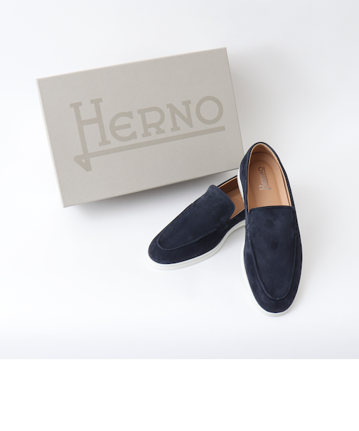 【HERNO/ヘルノ】モノグラム スエード ローファー 25SS