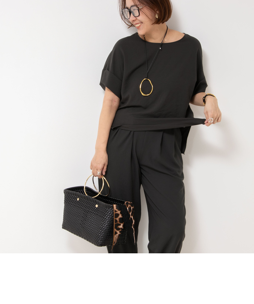 【松葉☆別注アイテム】《セットアップ対応》エアリージョーゼットWカフスブラウス