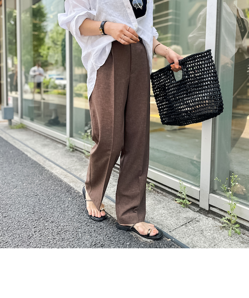 【PR林☆別注カラーあり】ウォッシャブルツイルストレッチ愛されワイドパンツ