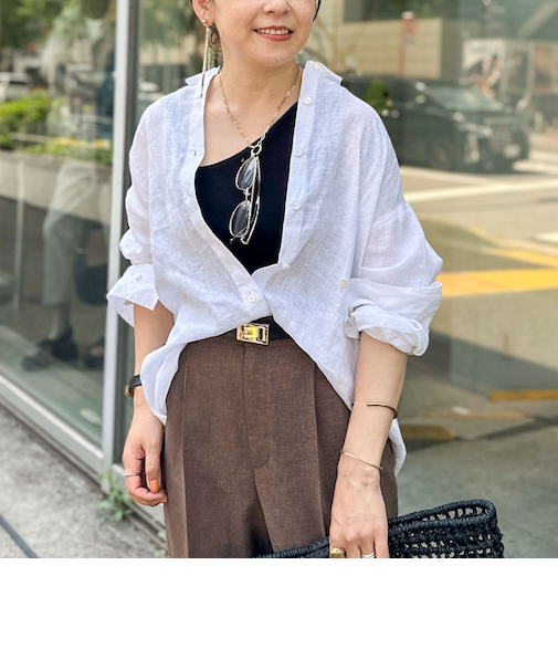 【WEB STAFF恵☆別注カラーあり】《セットアップ対応》MY STANDARD リネンシャツ