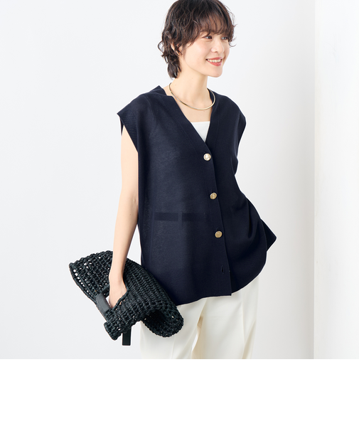 《手洗い可能》ドライタッチ肩タックベスト