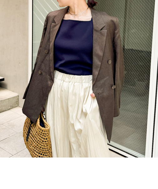 ウォッシャブルラミーシャンブレーダブルジャケット