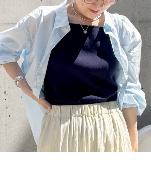 《手洗い可能》総針オトナタンクトップ