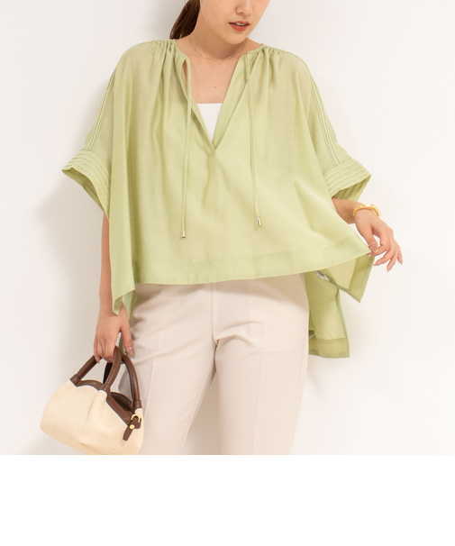 ビッグシルエットスキッパーブラウス