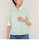 パフスリーブ半袖シャツブラウス