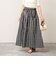 ウォッシャブルチェックタフタロングスカート