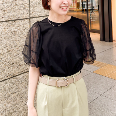 バルーンスリーブプルオーバーカットソー