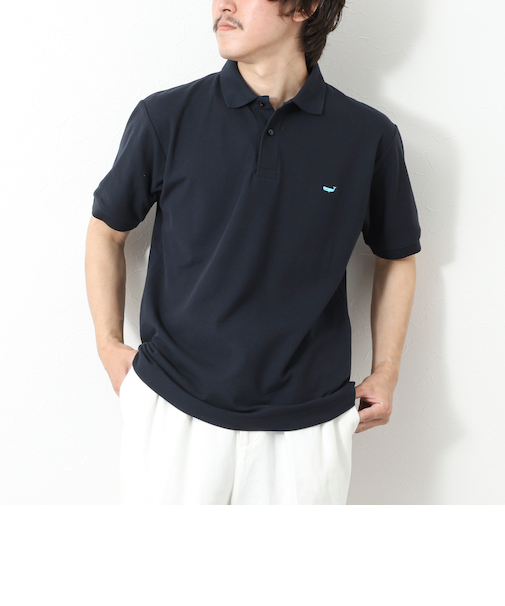 【WEB限定】《ビジカジ対応》クジラ刺繍 ドライカノコ ユーティリティポロ ビズポロ 25SS