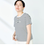 シルケット天竺衿配色ロゴTシャツ