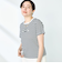 シルケット天竺衿配色ロゴTシャツ