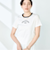 シルケット天竺衿配色ロゴTシャツ