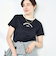 シルケット天竺衿配色ロゴTシャツ
