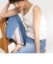 ◇【WEB限定】アシンメトリーカップ付きタンクトップ