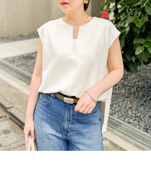 《セットアップ対応》マルチファンクションキーネックプルオーバーカットソー