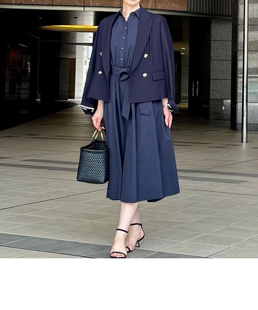 ウォッシャブルサッカーシャツワンピース