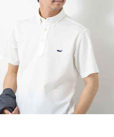 《ビジカジ対応》【ALBINI】吸水速乾クジラBD Polo ビズポロ 25SS