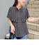 割繊ケープ風ギャザーブラウス