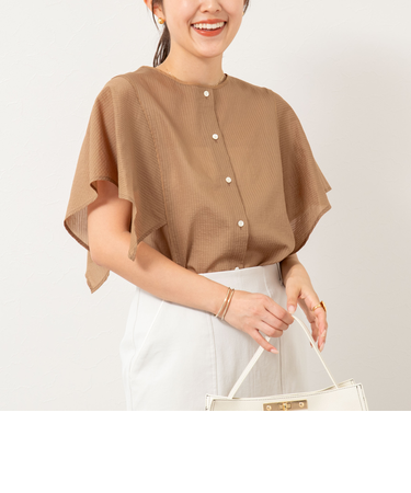 袖フリル2WAYブラウス