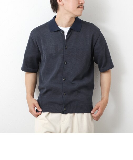 【SIX FUNCTIONS】ウォッシャブル コースボーダーニットシャツ 25SS