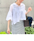 ◇【WEB限定カラーあり】シアーラミー袖バルーンブラウス
