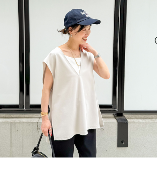 【WEB STAFF高久☆別注カラーあり】COOL TOUCH 深Vネックプルオーバーカットソー