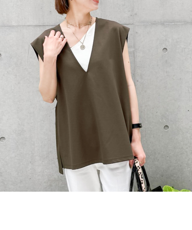 【WEB STAFF高久☆別注カラーあり】COOL TOUCH 深Vネックプルオーバーカットソー