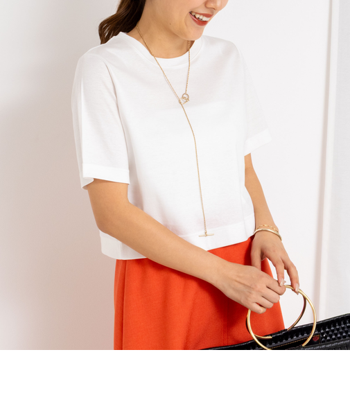 汗染み軽減スムースショート丈Tシャツ