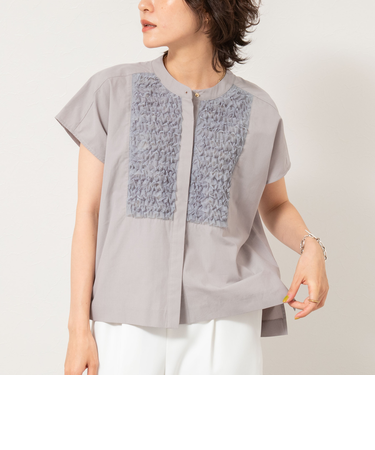 フレンチスリーブフリルブラウス