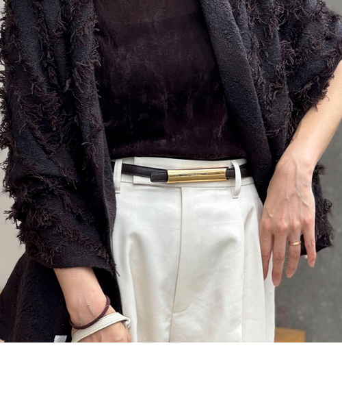 Spick 2024AW/ATELIER AMBOISEチューブベルト ブラック Spick 2024AW/ATELIER AMBOISEチューブベルト ブラック Spick