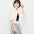 シアーシルキーパール釦フリルブラウス