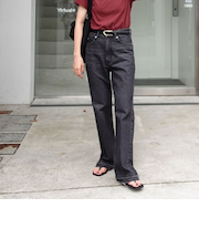【RM denim】ハイウエストソフトフレアデニム