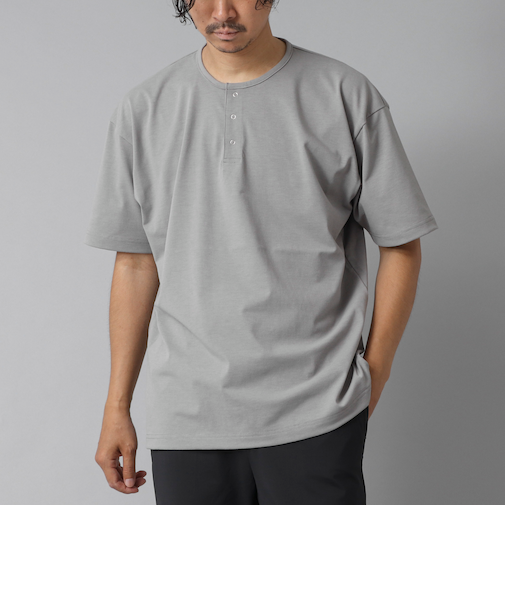 【ACTIVE SECT】《限定展開》UVカット ヘンリーネックTシャツ 25SS