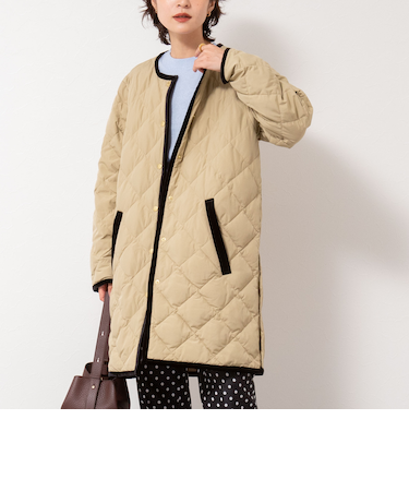 【TAION×LIMONTA】別注ベロアパイピングロングダウン