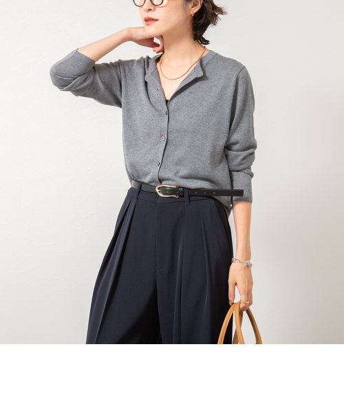 NOLLEY'S sophi ヘアリーラメクルーネックカーディガン ノーリーズソフィー NOLLEY'S sophi ヘアリーラメクルーネック