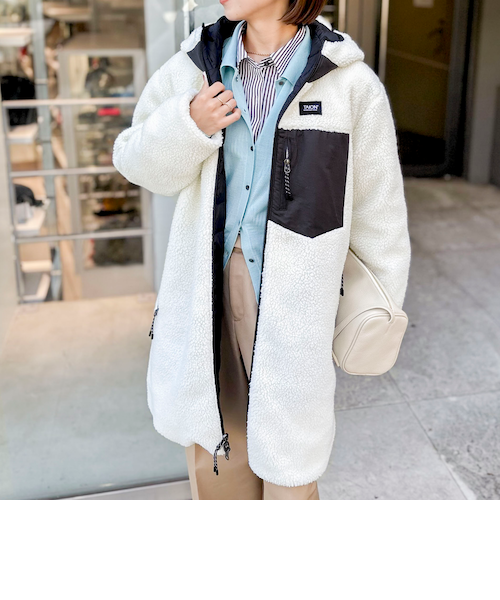 NOLLY’S【TAION】別注ボア×ダウンフードコー ◇【WEB限定】【TAION/タイオン】別注ボア×ダウンフードコート