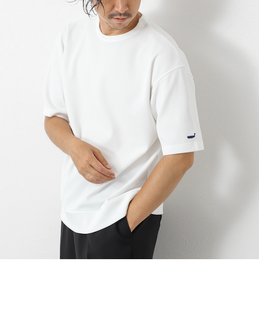 【IRM】《吸水速乾/UVカット》超軽量ワッフル クジラT 25SS