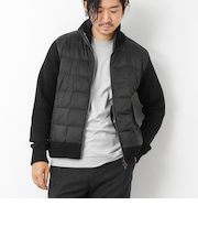 【TAION/タイオン】別注HI NECK DOWN JKT WITH SLEEVE KNIT 25AW