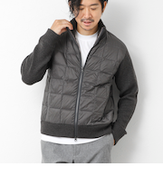 【TAION/タイオン】別注HI NECK DOWN JKT WITH SLEEVE KNIT 25AW