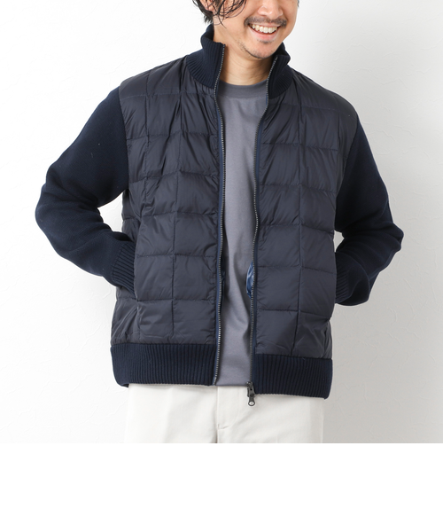 TAION/タイオン】別注HI NECK DOWN JKT WITH SLEEVE KNIT 25AW