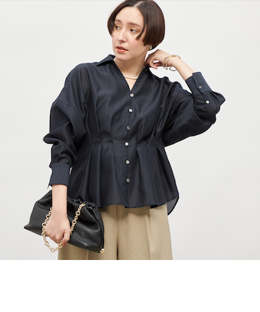 【追加】ウォッシャブルシアースキッパータックブラウス